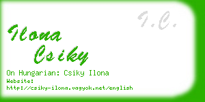 ilona csiky business card